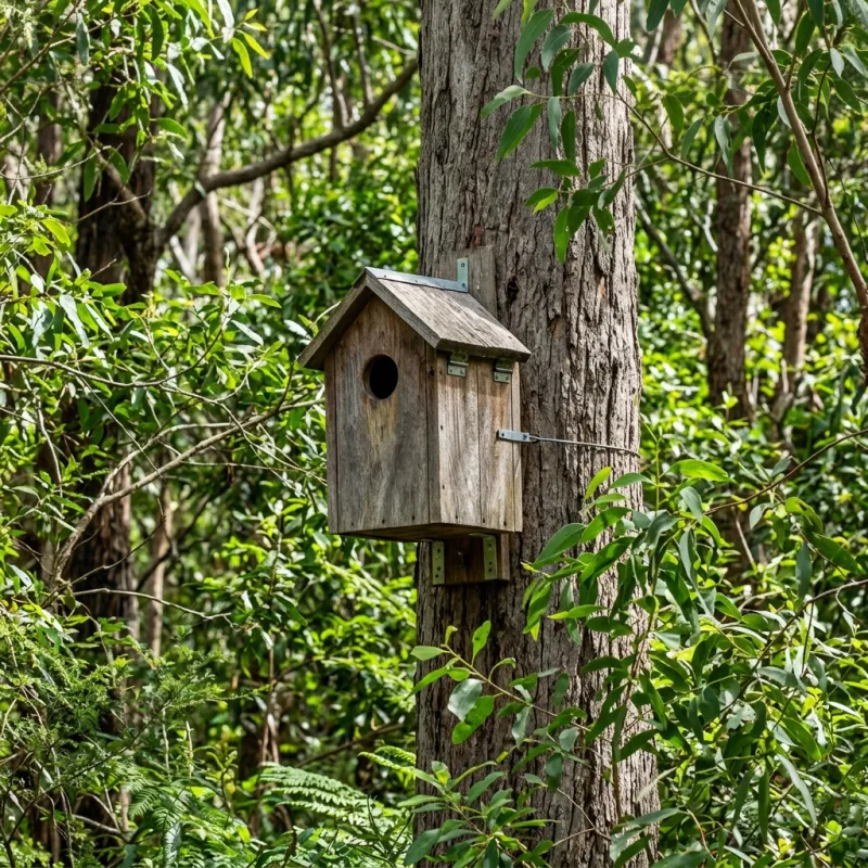 Animal nesting box installed as a humane alternative to a Footscray roof cavity