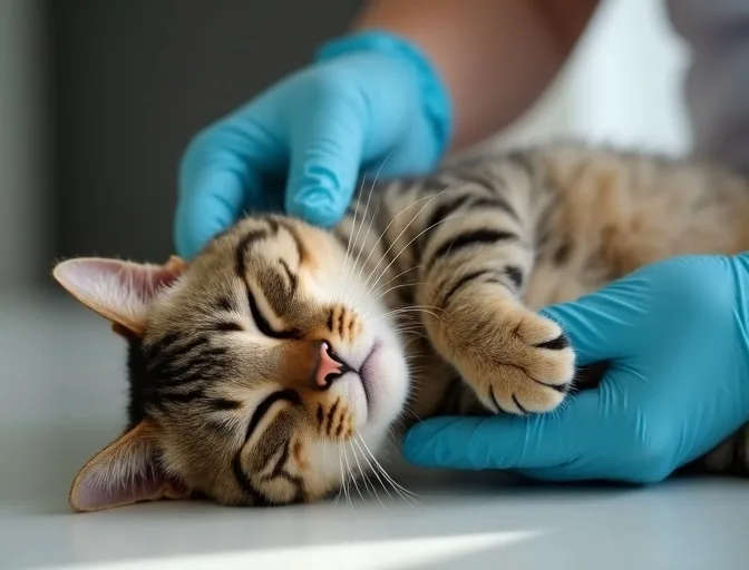 Specialist carefully handling a deceased cat with dignity in Footscray